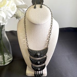 Paparazzi Brass Necklace and Earring Set